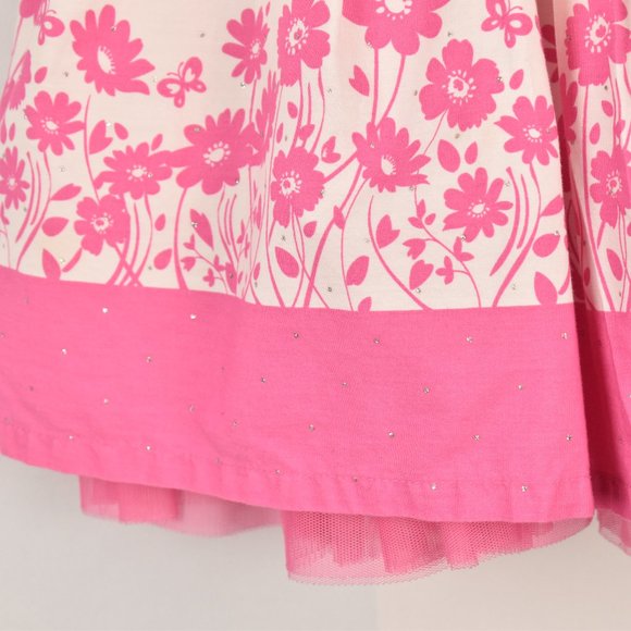 The Children's Place Pink and White Floral Tulle Princess Dress Size 24 Months - Picture 3 of 15